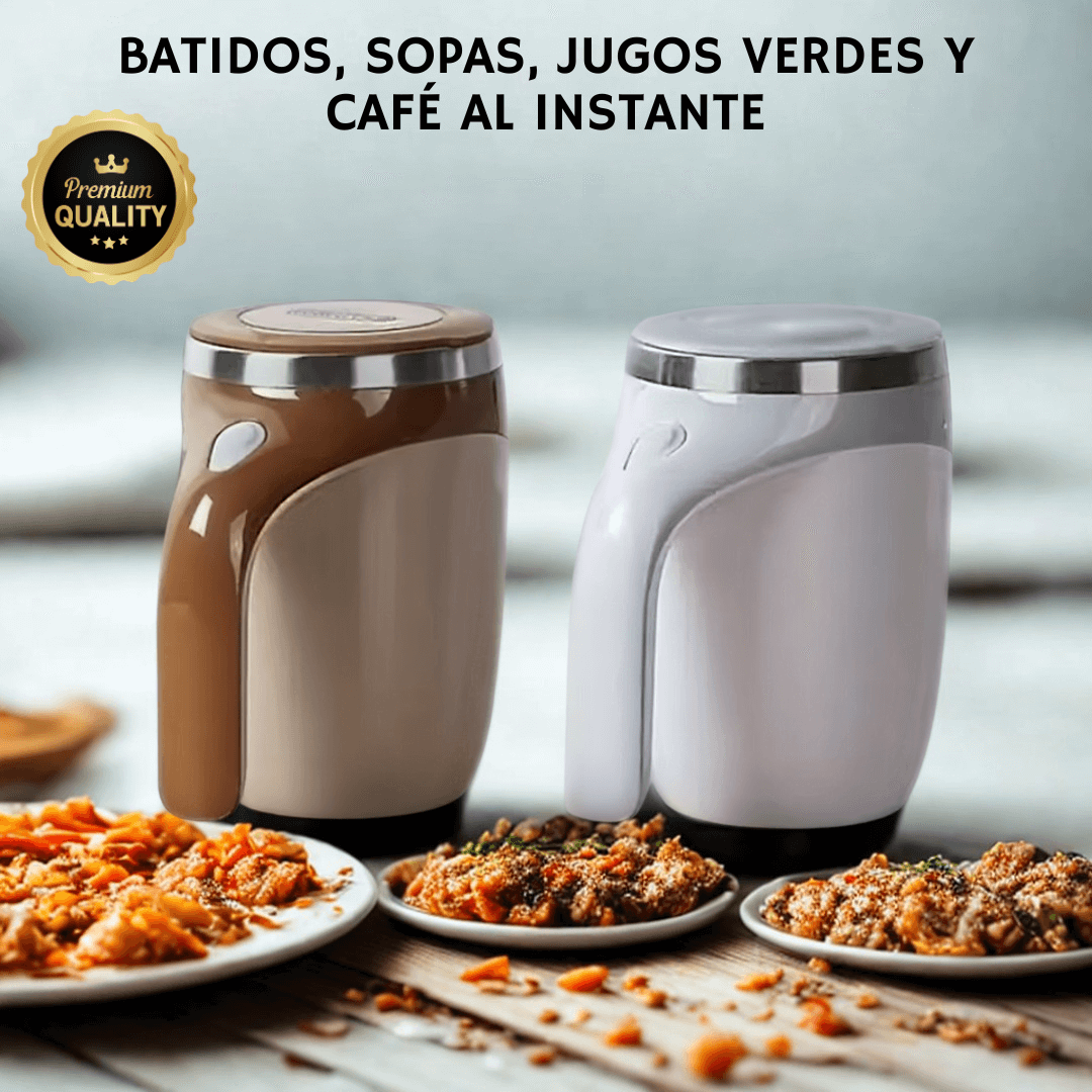 TAZA BATIDORA AUTOMATICA COLOR CAFE