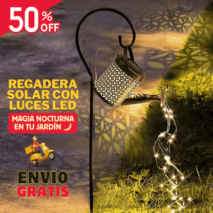 Regadera Solar con Luces LED