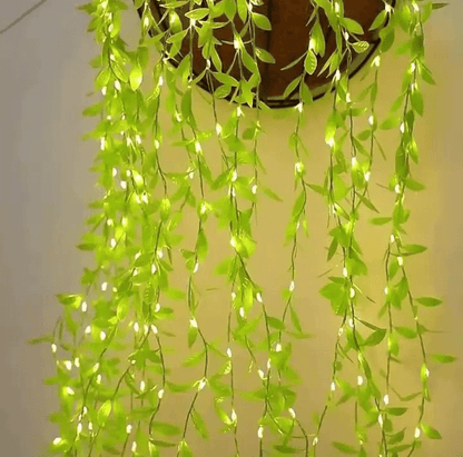 LUCES DE NAVIDAD DE HOJAS - MULTICOLOR Y AMARILLO CALIDO .