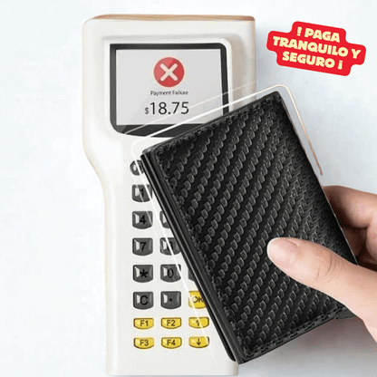 BILLETERA ANTI ROBO NEGRO 1 RANURA