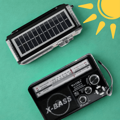 Radio Portátil Carga Solar Waxiba