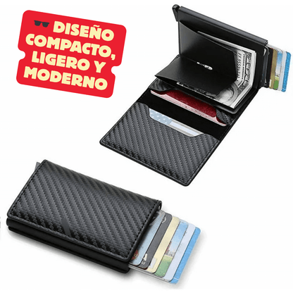 BILLETERA ANTI ROBO NEGRO 1 RANURA