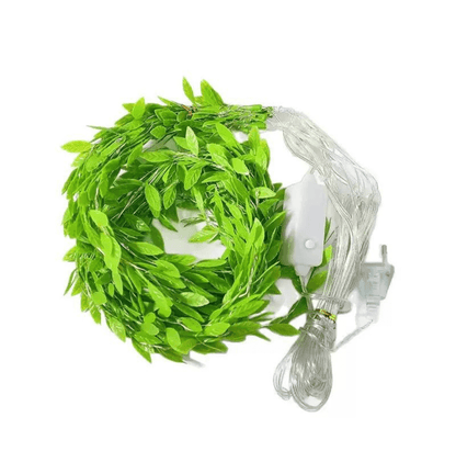 LUCES DE NAVIDAD DE HOJAS - MULTICOLOR Y AMARILLO CALIDO .